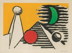 zzzze:Alexander Calder ASPECT LUNAIRE, 1961 Color aquatint Dimensions;