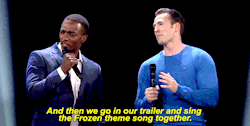 sheisraging:  Chris Evans and Anthony Mackie at Marvel’s D23