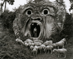 poetryconcrete:Shepard in Front of Orco, Bomarzo, by Herbert