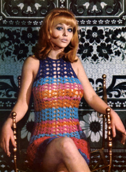 theoldsmelly:  mangodebango:  Vintage crochet dress, late 1960′s.