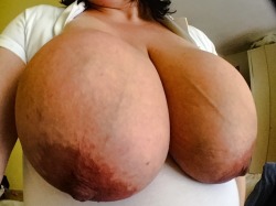 stossgebete:  ðŸ˜ˆðŸ˜ˆ before pumping they are ready to explode  ðŸ’£ðŸ’£  I looooove my new larger &amp; darker areolas. Hardly to hide behind a pancake.   WOW. They look totally gorgeous, really heavy and full. Just amazing.