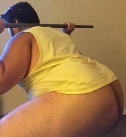 brwnbear550:  Doing my nightly squats because this booty just