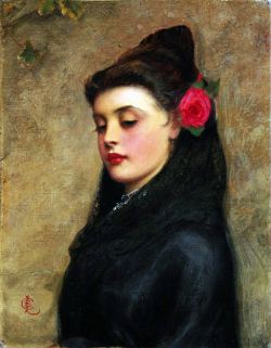 artbeautypaintings:  A Spanish girl - Charles Sillem Lidderdale