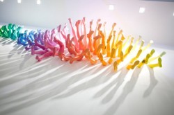 showslow:  Dutch artist John Breed has used 145 shoes and rainbow