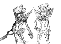 artbooksnat:Kill la Kill (キルラキル) Ryuko’s concept