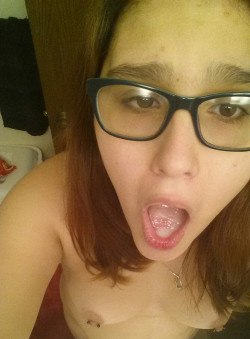 cumselfie:  Mouth [f]ull of cum request