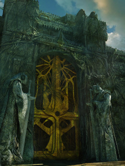 fantasyartwatch:  Guardian Gates by Mao Fen