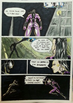 Kate Five vs Symbiote comic Page 2  Kate meets the symbiote.