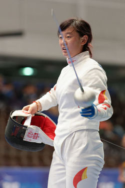 modernfencing:  [ID: four photos of epee fencers.] I’m headed