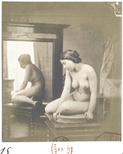 realityayslum:  Louis Camille D’Olivier  Nude sitting on table,