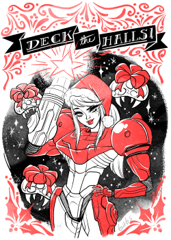 babsdraws:  Santa Samus is coming to town!!!Here is a holiday