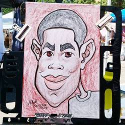 Doing caricatures at the Central Flea in Central Square today!