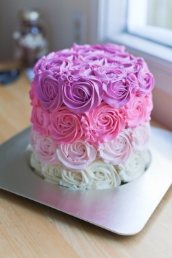  Rose Ombre Cake Tutorial 