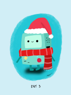 roxanneeeedraws:  Drawcember Day 3! Beemo loves Christmas   Wishing