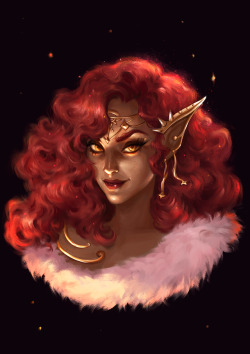 mindlesslyred:Sariel, a sun elf that I quite honestly might have