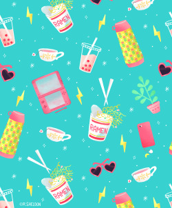 robinsheldonillustration:  Cute and Bright Pattern - Robin Sheldon