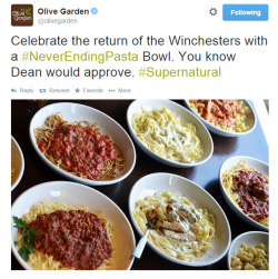 deanisanactualprincess:  i think an olive garden is officially