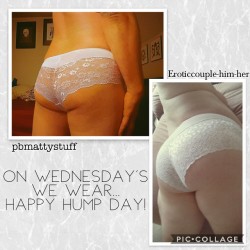 eroticcouple-him-her:  Love matchy matchy day with my Pantyboy