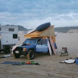 van-life:  Model: Jeep Comanche Location: Pacific City, Oregon
