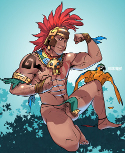toastwire:Mesoamerican guy coloured version  Here’s the colored