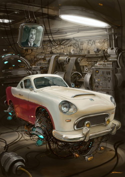 astromech-punk:New World meets the Old by Alejandro Burdisio 