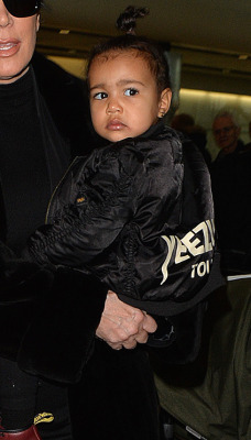 celebritiesofcolor:  North West with Kris Jenner at Heathrow