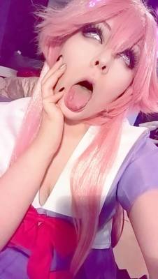 ahegaolovers:  Even Yuno Gasai is a Master in Ahegao Faces! Give