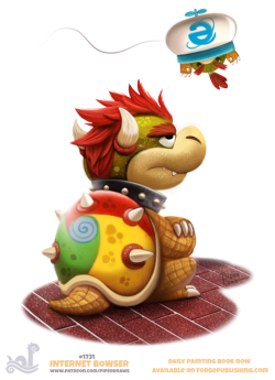 cryptid-creations:  Daily Painting 1731# Internet Bowser   Daily