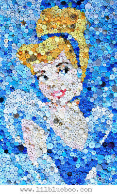 fuckyeahcraft:  Gorgeous Cinderella button collage from Little
