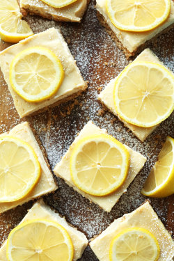 fullcravings:  V/GF Creamy Lemon Bars   Like this blog? Visit