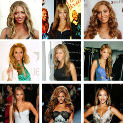 mrscarter-mrswest:  Beyoncé’s Hairstyle Evolution (2003 -