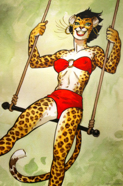 americancomicon:    Leopardess at the Nightclub ~ The Art of