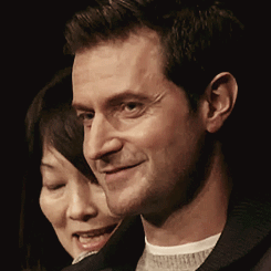  Richard Armitage waiting for the translation of his answer at