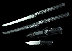 gunrunnerhell:  Jinroh Katana & Combat Knife (3D Rendered