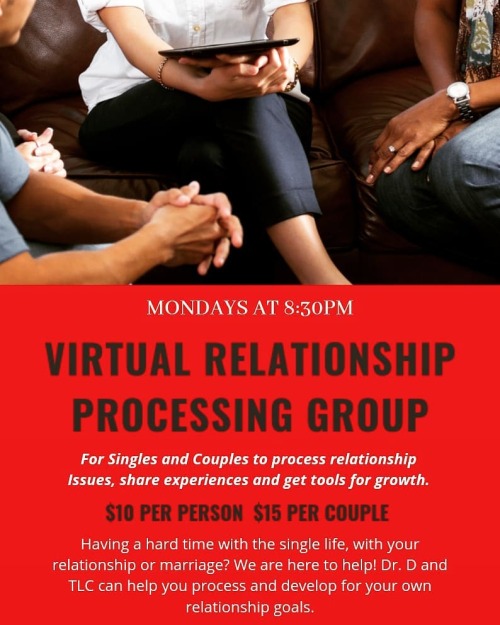 <p>Having trouble coping with single life? Engagement or Marriage right now? Join our all new relationship discussion group tonight and on Mondays at 8:30p. $10 per person or $15 per couple. Text Dr. Dave at 267-603-4487 for information on how to join.</p>

<p>#TheSoulMateSpecialist #TLCClinicalConsultants #Relationships #Marriage #Engagement #Love #Groups<br/>
<a href="https://www.instagram.com/p/CLnJ3cxBpYb/?igshid=hll6op0o5zwg" target="_blank">https://www.instagram.com/p/CLnJ3cxBpYb/?igshid=hll6op0o5zwg</a></p>