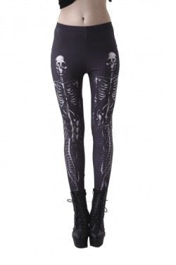 sneakysnorkel:  Pick one leggings to match your tops. Funky Skull