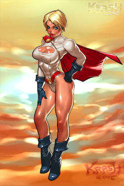 krash-zone:    Power Girl was one of our first before/after pieces