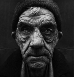 Lee Jeffries took these wonderful pictures of homeless people