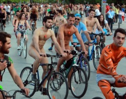 Me naked at the 6th naked bike ride of Thessaloniki (photo by