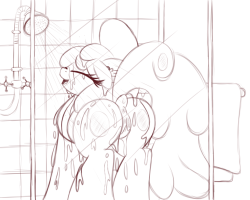 berrypunchafterdark:  Berry having a nice shower. Totally innocent.