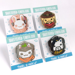 shattered-earth:  My Overwatch Animal Pins are finally ready!!