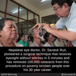 mindblowingfactz:  Nepalese eye doctor, Dr. Sanduk Ruit, pioneered