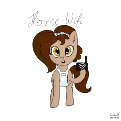 thehorsewife:  I felt a little punny today, so I drew you this