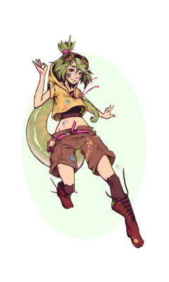 luckyxclover:# 15 Dragon/Reptile Girl (chameleon mix for me