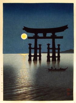 worldpaintings:  Koho Shoda Shrine Gate at Miyajima (Itsukushima