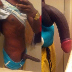 floridauncut:  Morning wood.. #uncut #blackdick