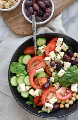 intensefoodcravings:  Vegan Greek Salad with Tofu Feta | Delish