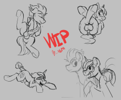 more random pose inspertation wip stuff for comic, doodling poses