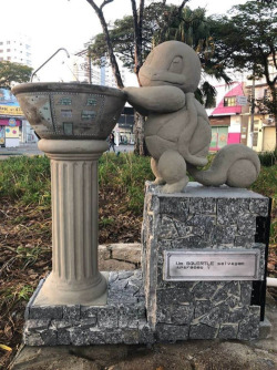 retrogamingblog:  Pokemon statues have been mysteriously popping