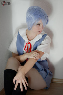 hotcosplaychicks:Ayanami Rei - School Uniform - NGE - [Lightside] by GeniMonster 